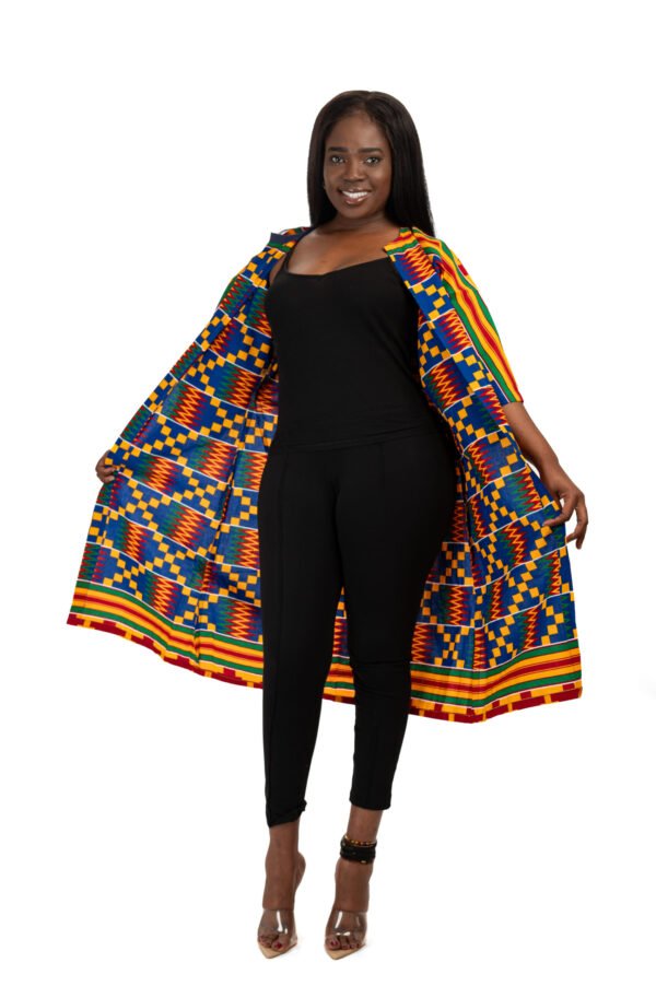 Kente Print Kimono - Image 2